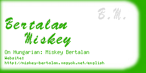 bertalan miskey business card